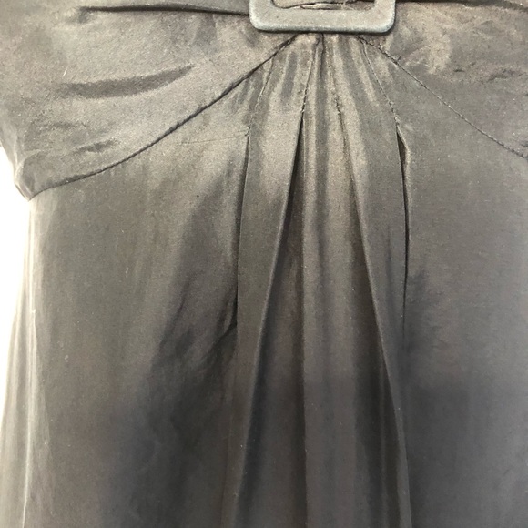 COUNTRY ROAD 100% Black Silk Camisole Size XS, buckle detail, zipper, straps - Picture 3 of 12